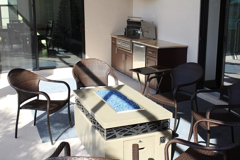 Finished outdoor living space